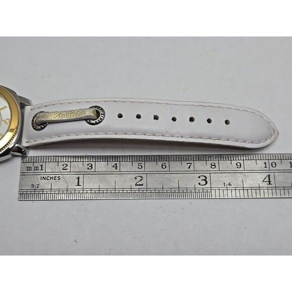 Sperry Top Sider Womens Quartz Watch Bezel White Leather Strap New Battery 5 Atm - Picture 7 of 11
